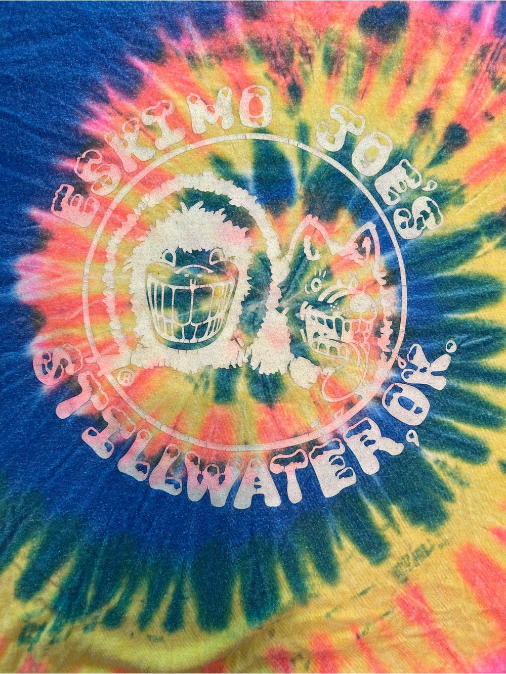 Eskimo Joes Tie Dye Shirt with Glow in the Dark Lettering